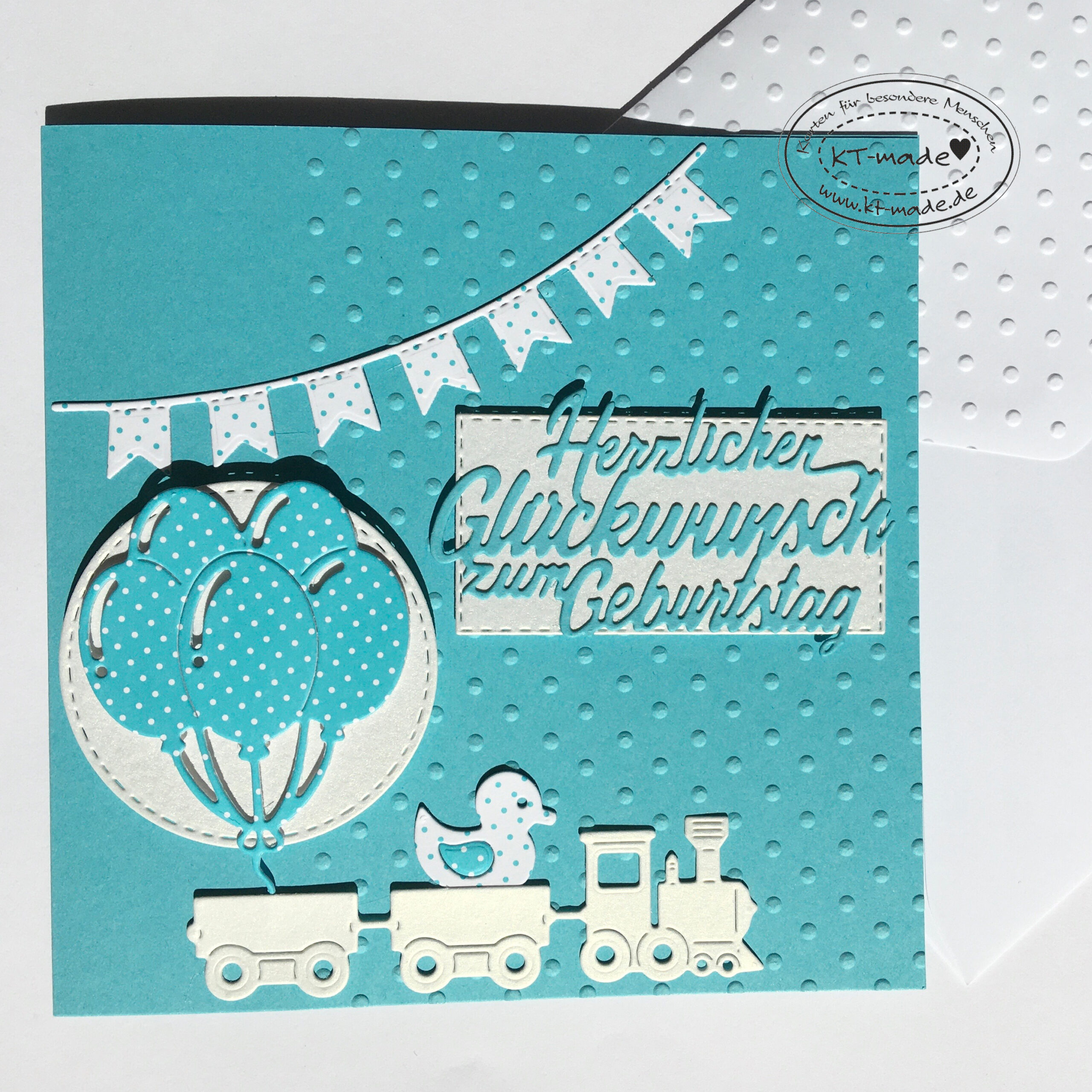 Geburtstagskarte mit Eisenbahn - KT-Made - Karten für besondere Menschen