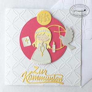 Kommunion Mädchen hell, blonde Haare