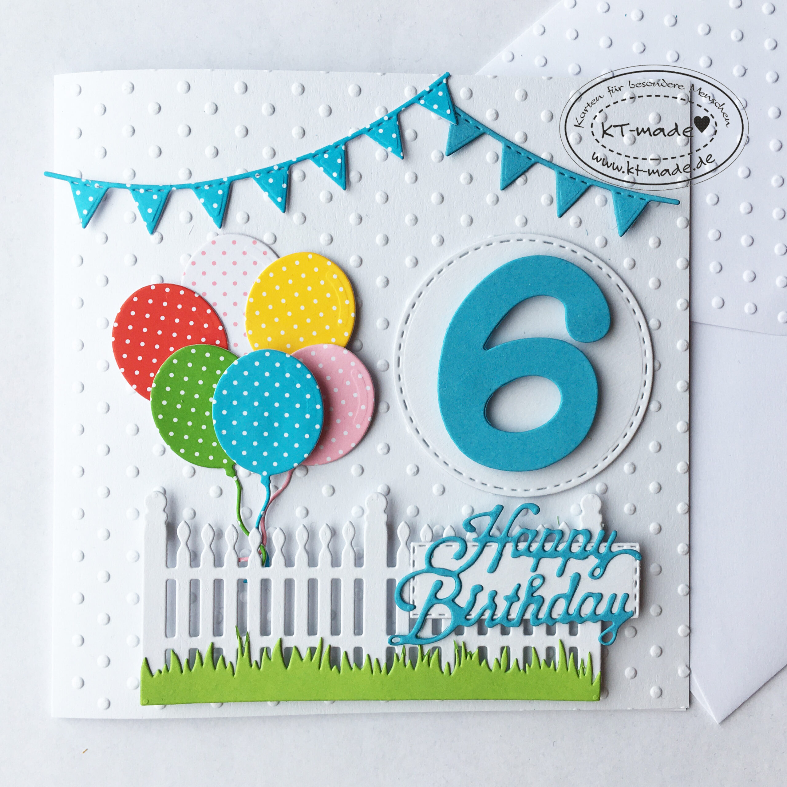 Geburtstagskarte mit Luftballons