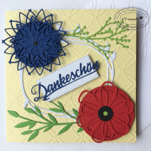 Dankekarte mit Blumen