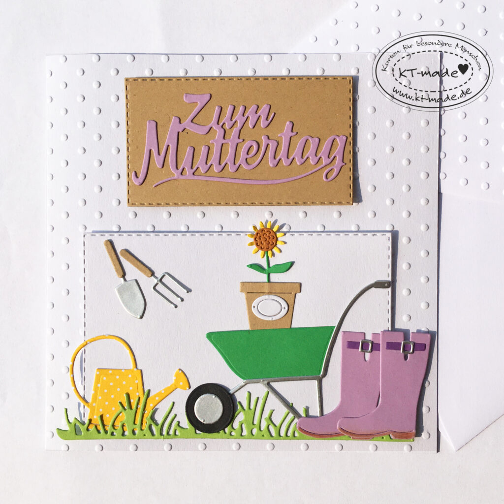 Muttertagskarte im Garten
