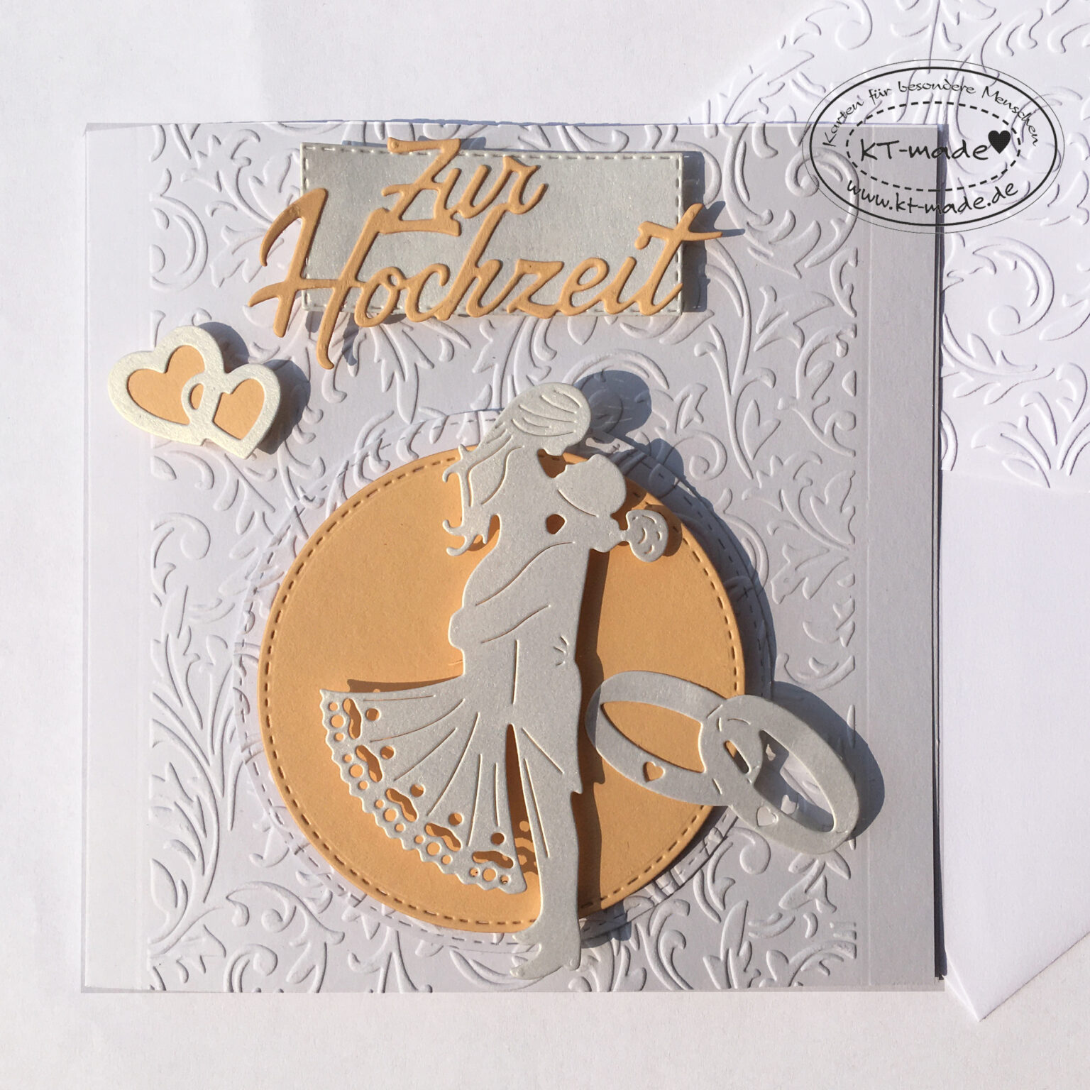 Hochzeitskarte mit modernem Brautpaar - KT-Made - Karten für besondere