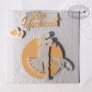 Hochzeitskarte mit modernem Brautpaar