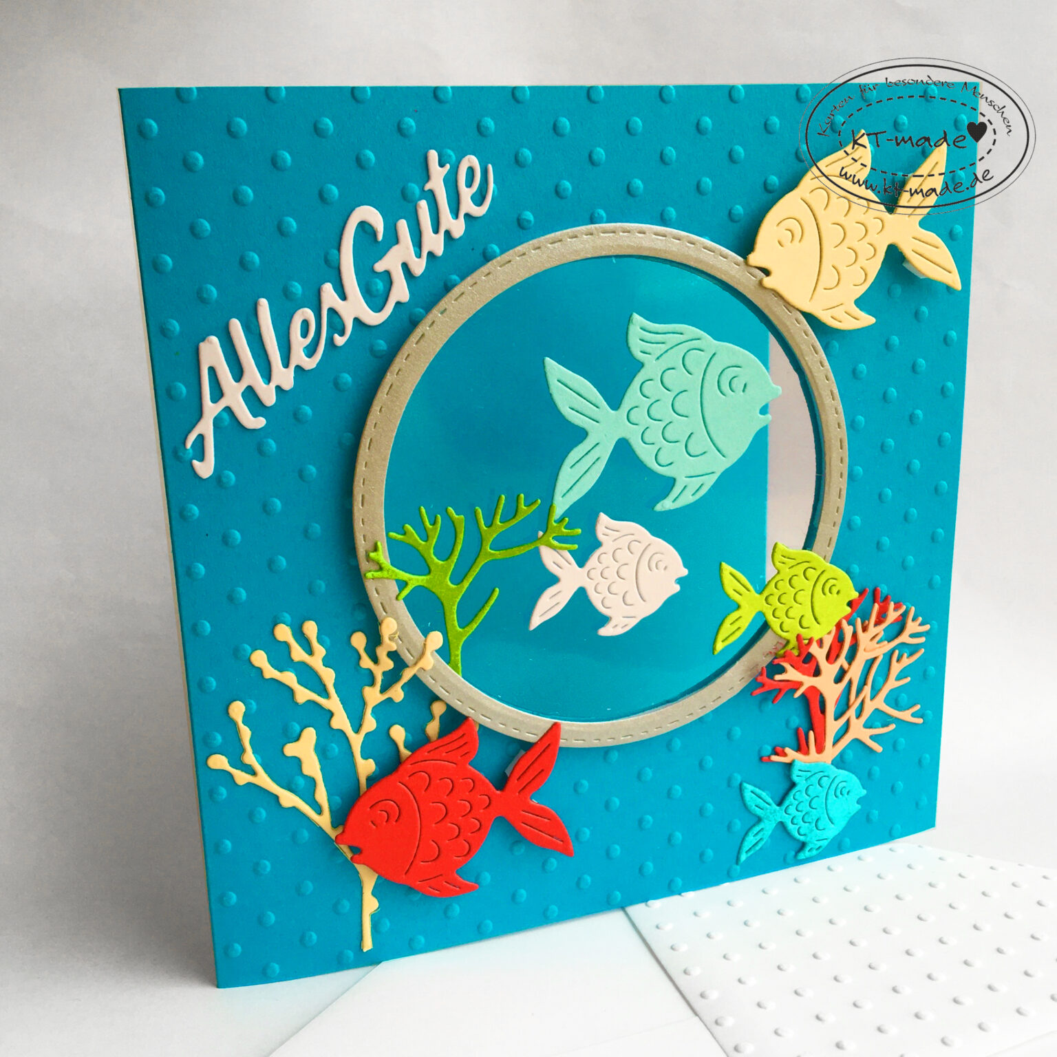 Karte "Alles Gute" mit Fischen - KT-Made - Karten für besondere Menschen
