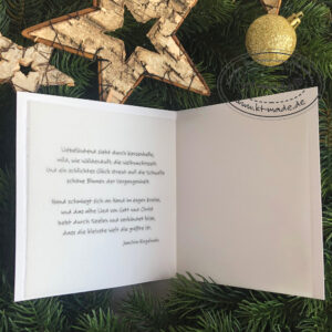 Einleger mit Gedicht für Weihnachtskarten