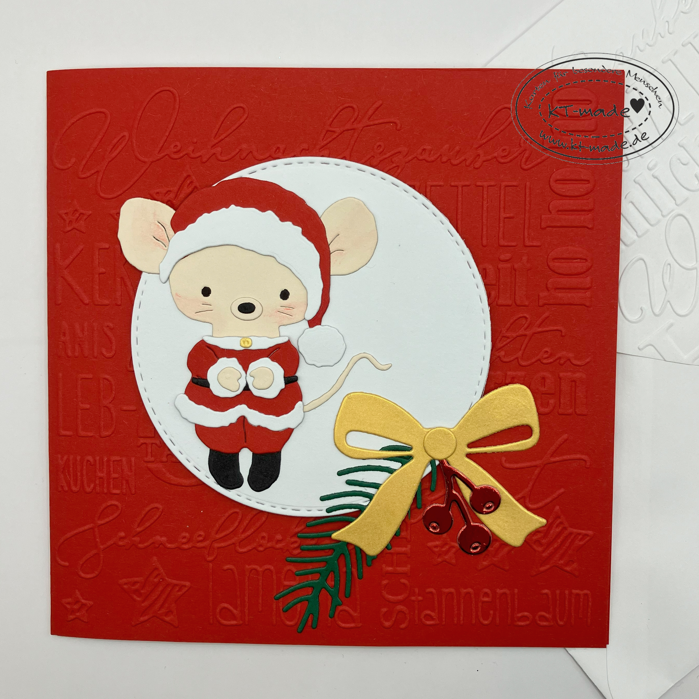 Weihnachtskarte mit Maus