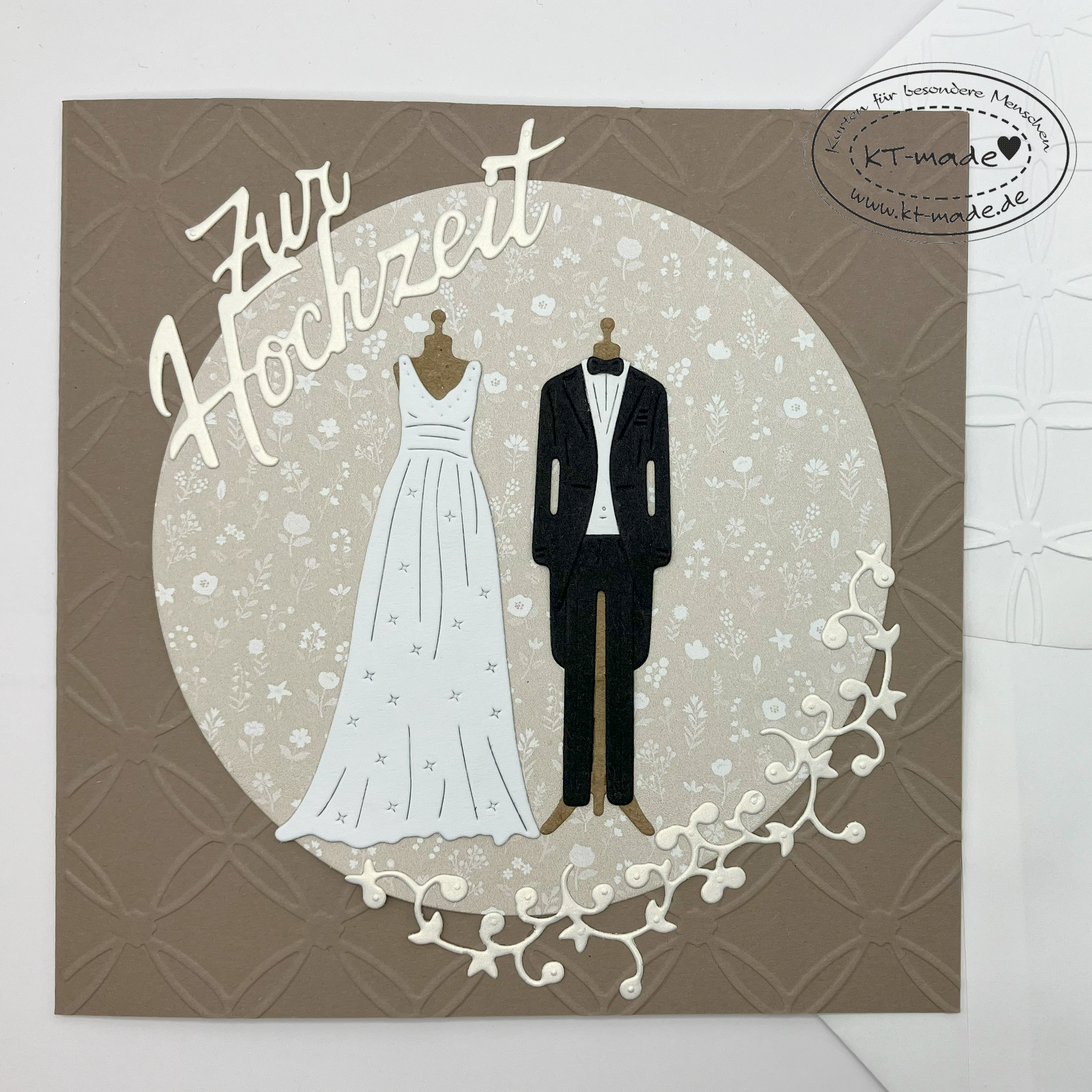 vintage Hochzeitskarte