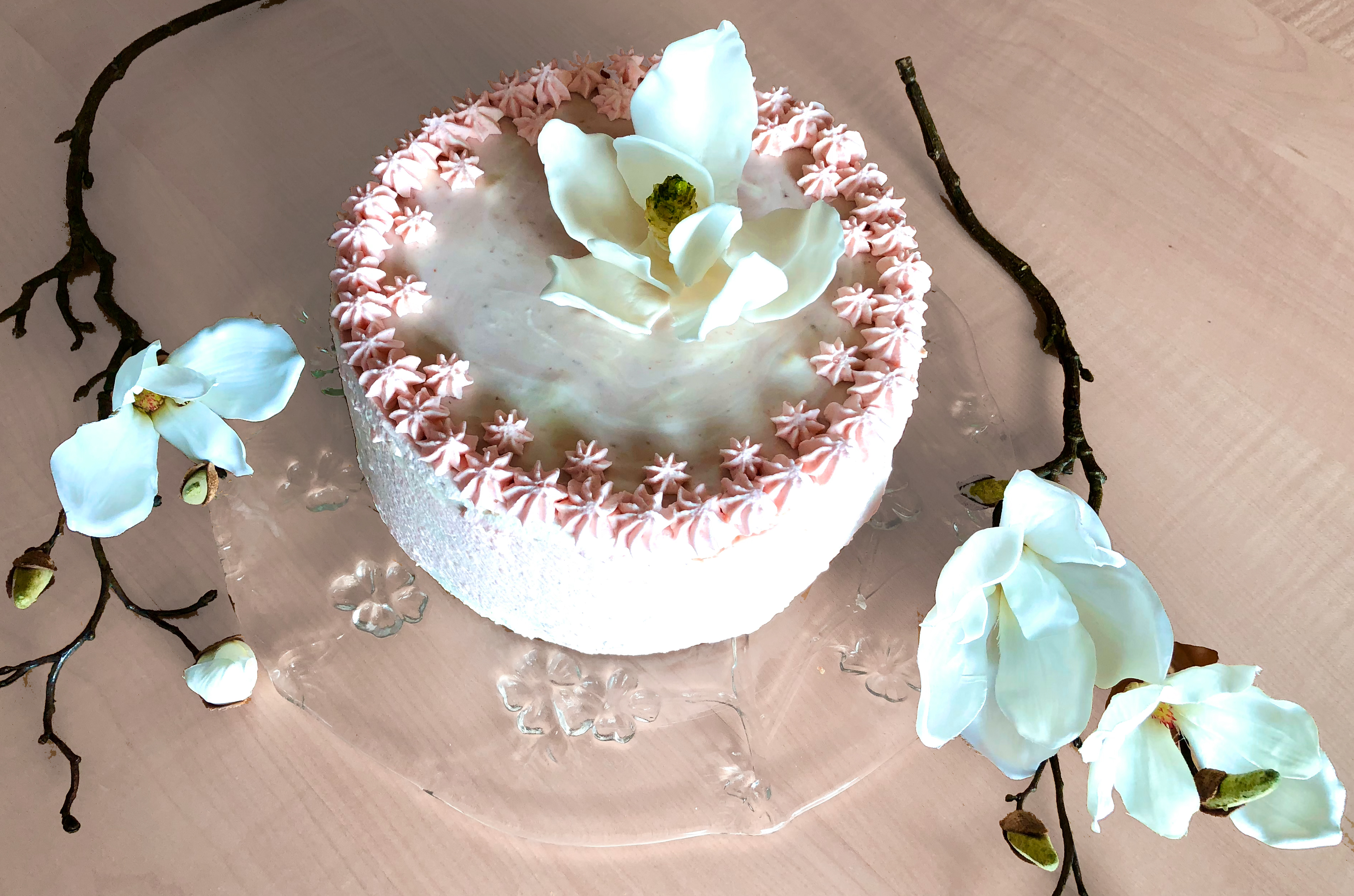 Magnolie aus Blütenpaste