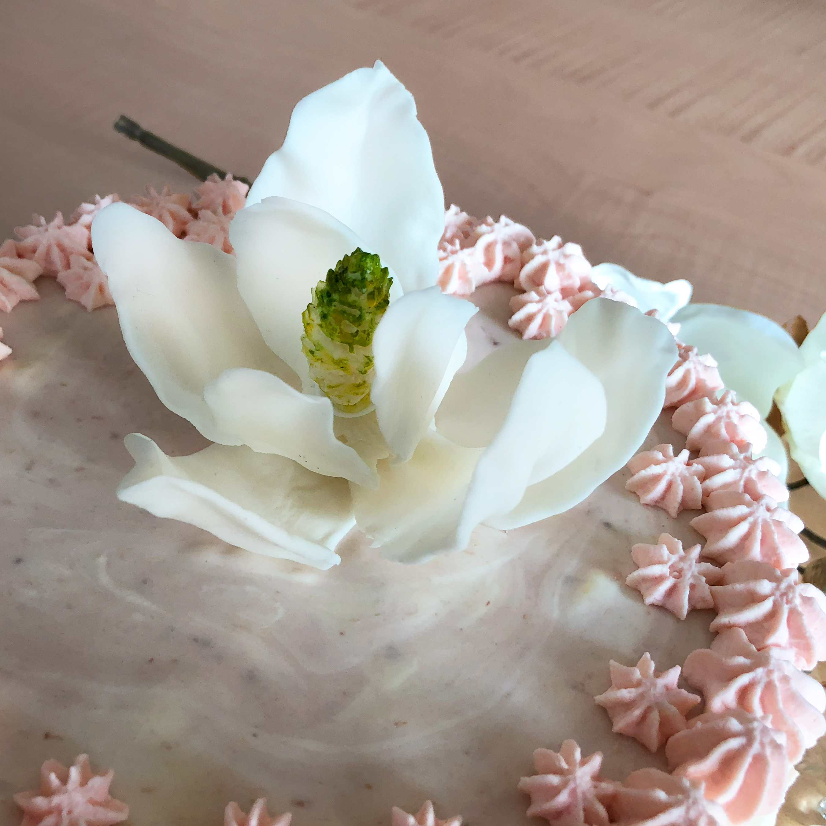 Magnolie aus Blütenpaste