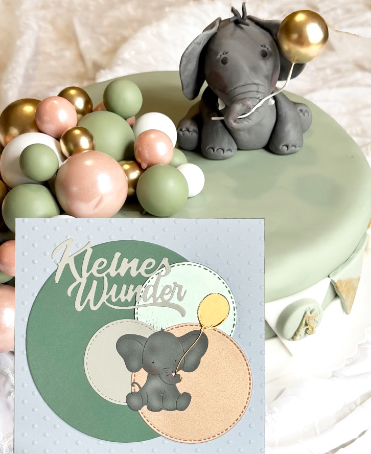 Torte Baby-Shower Babyparty Laktosefrei Elefant