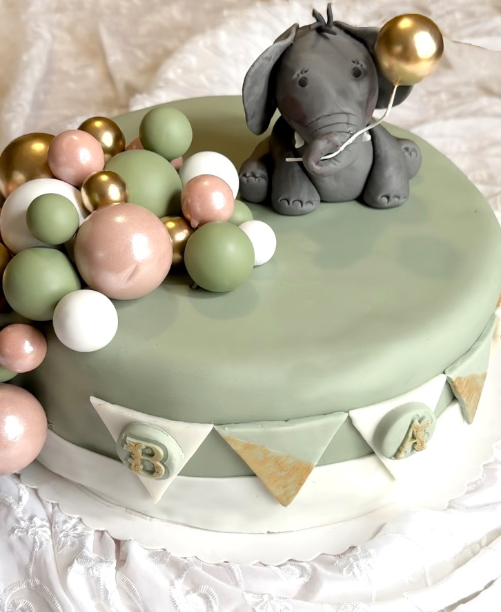 Torte Baby Elefant Laktosefrei Baby-Shower