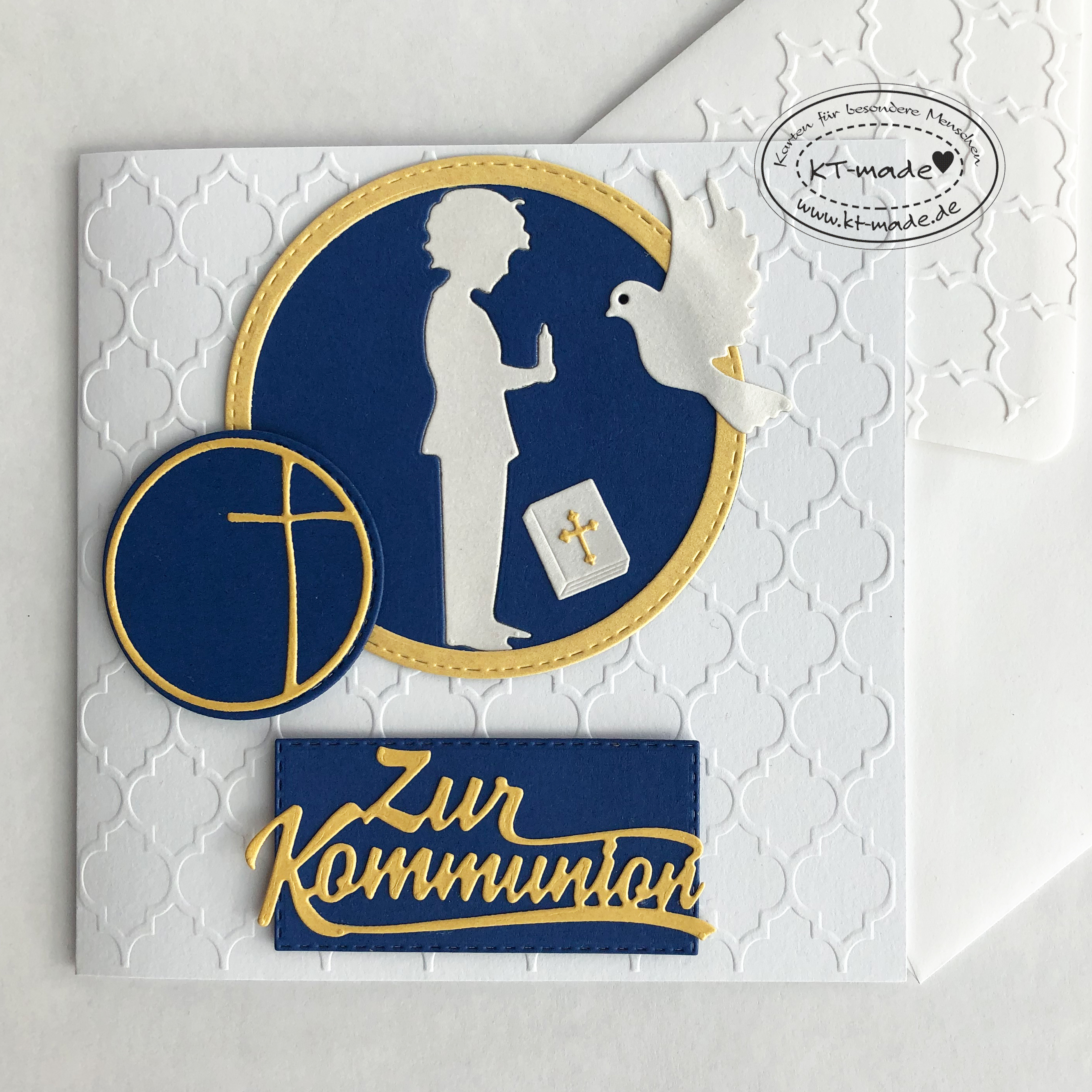 Karte zur Kommunion für Jungen