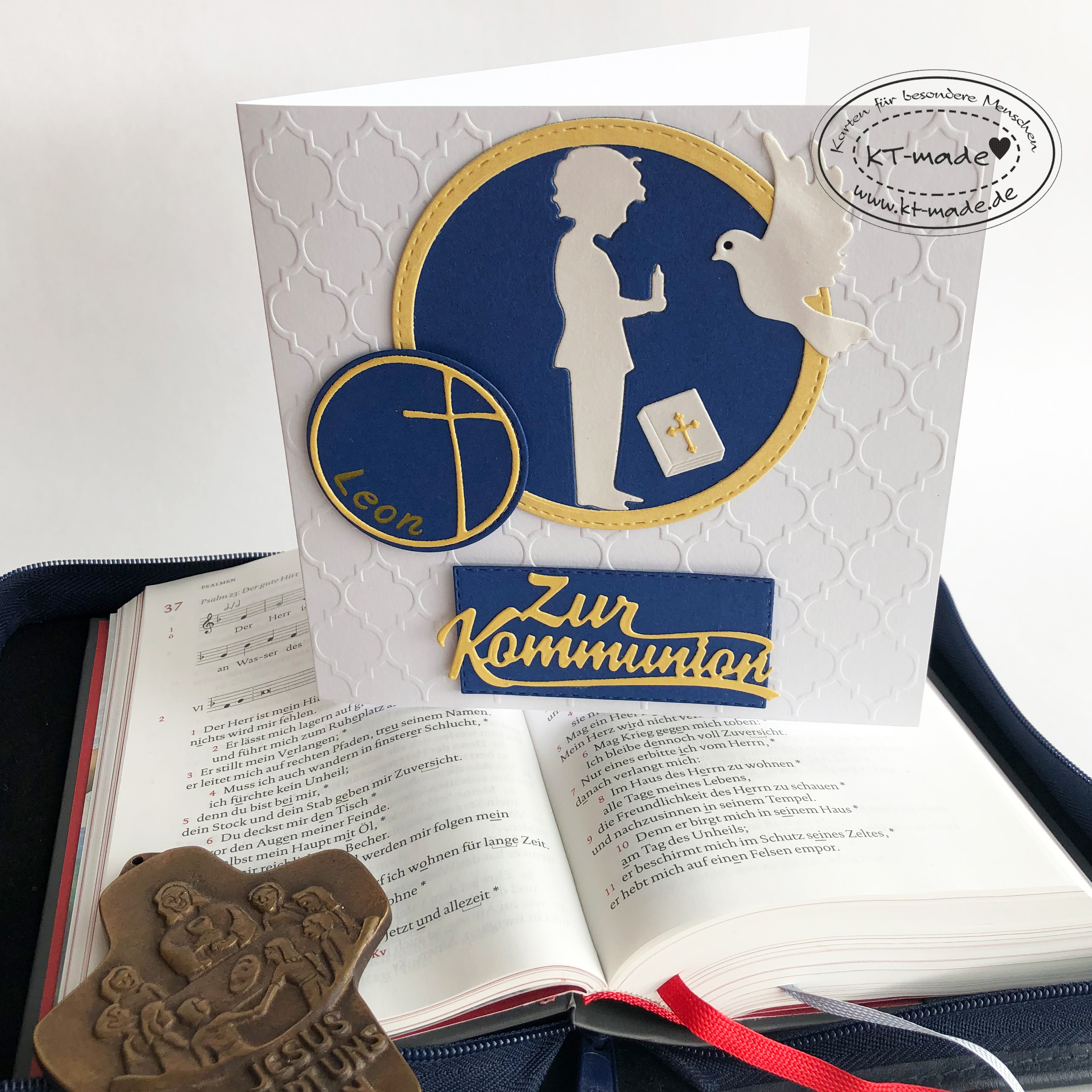 Karte zur Kommunion für Jungen