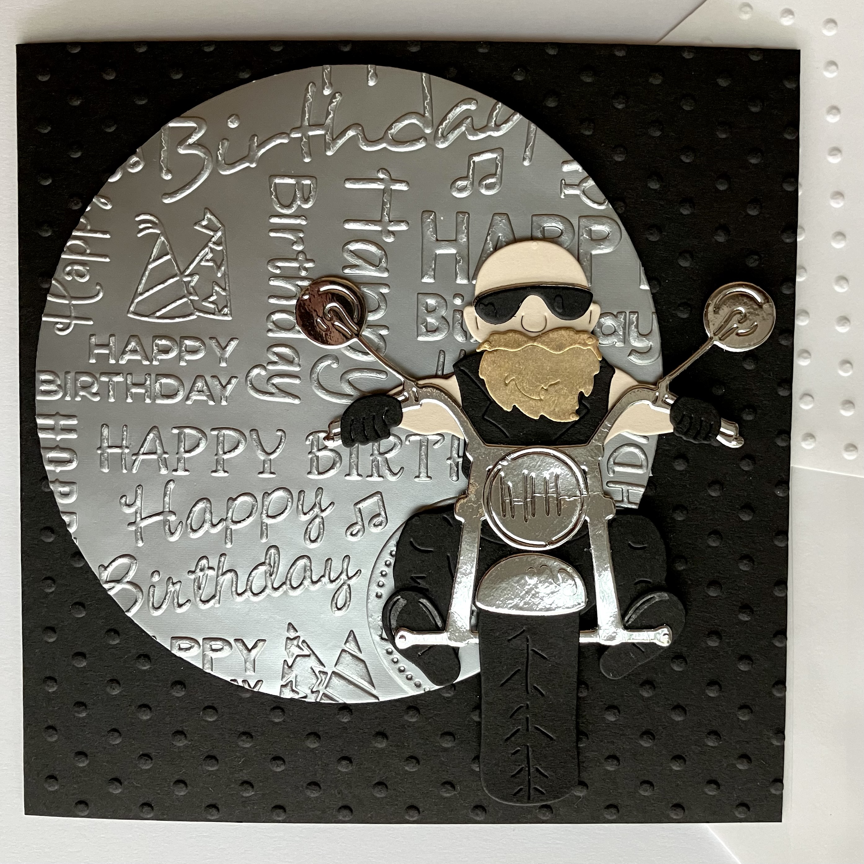 Geburtstagskarte mit Motorrad